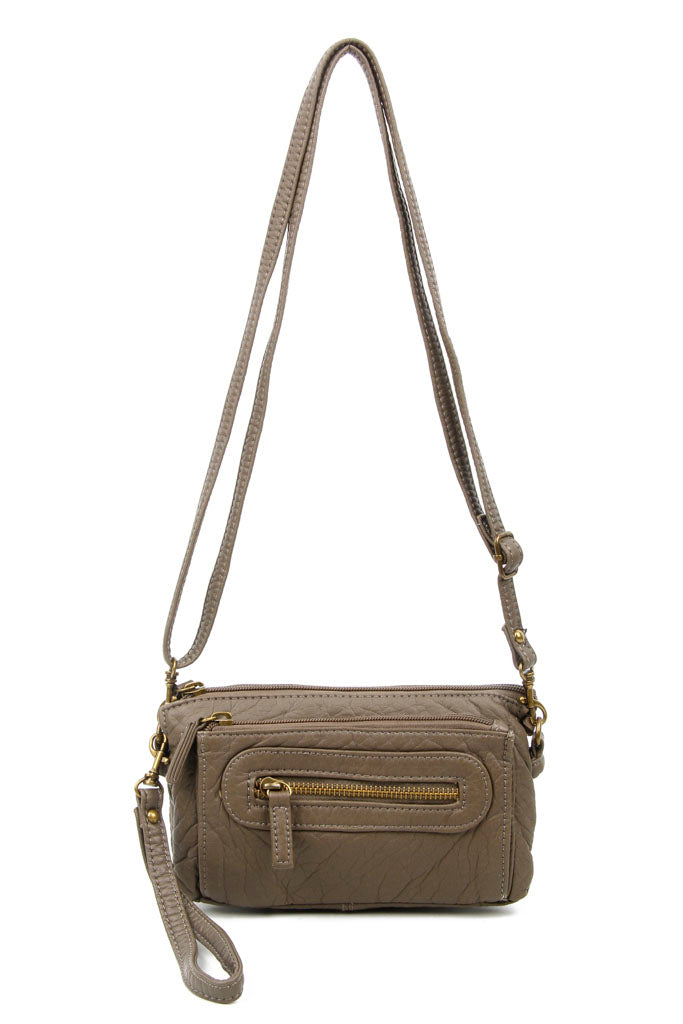 Anita Three Way Crossbody Wristlet Dark Grey