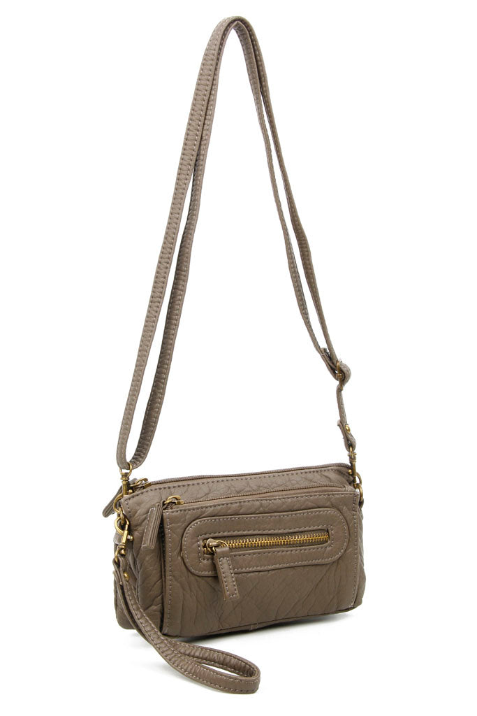 Anita Three Way Crossbody Wristlet Dark Grey