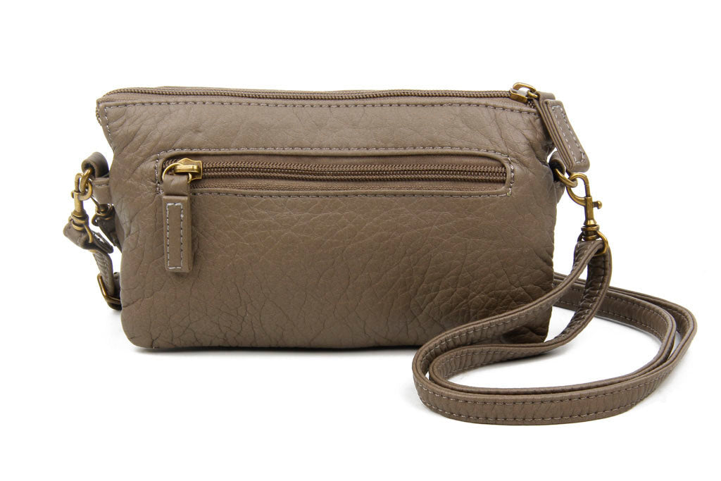 Anita Three Way Crossbody Wristlet Dark Grey