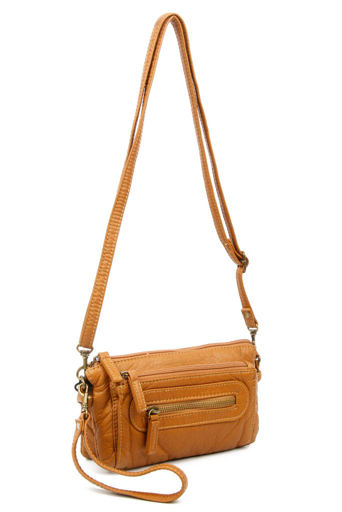 Anita Three Way Crossbody Wristlet Light Brown