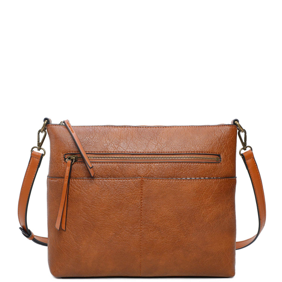 Zoe Two Tone Crossbody Brown