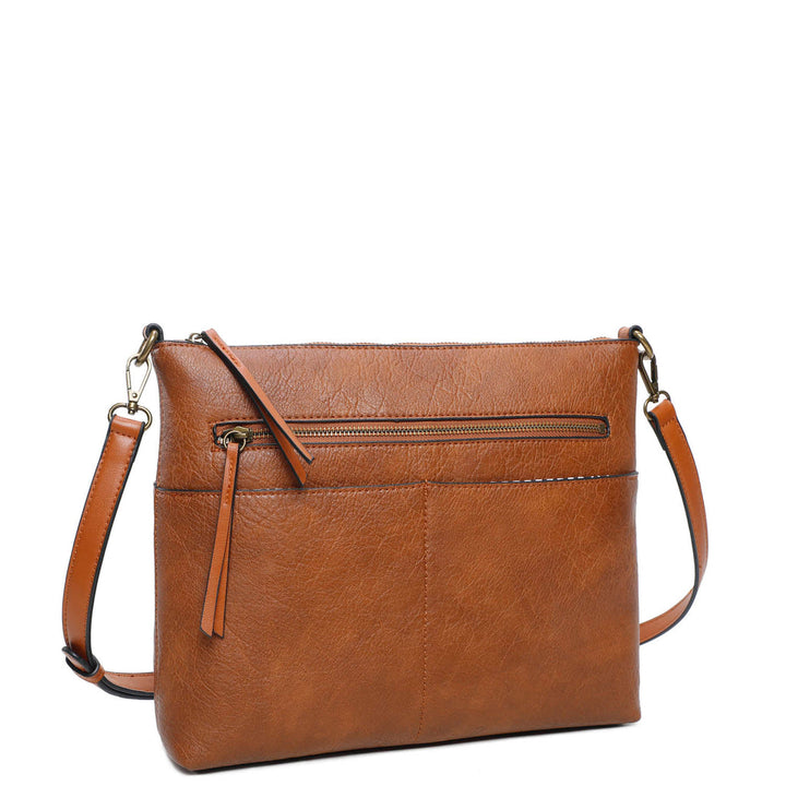 Zoe Two Tone Crossbody Brown