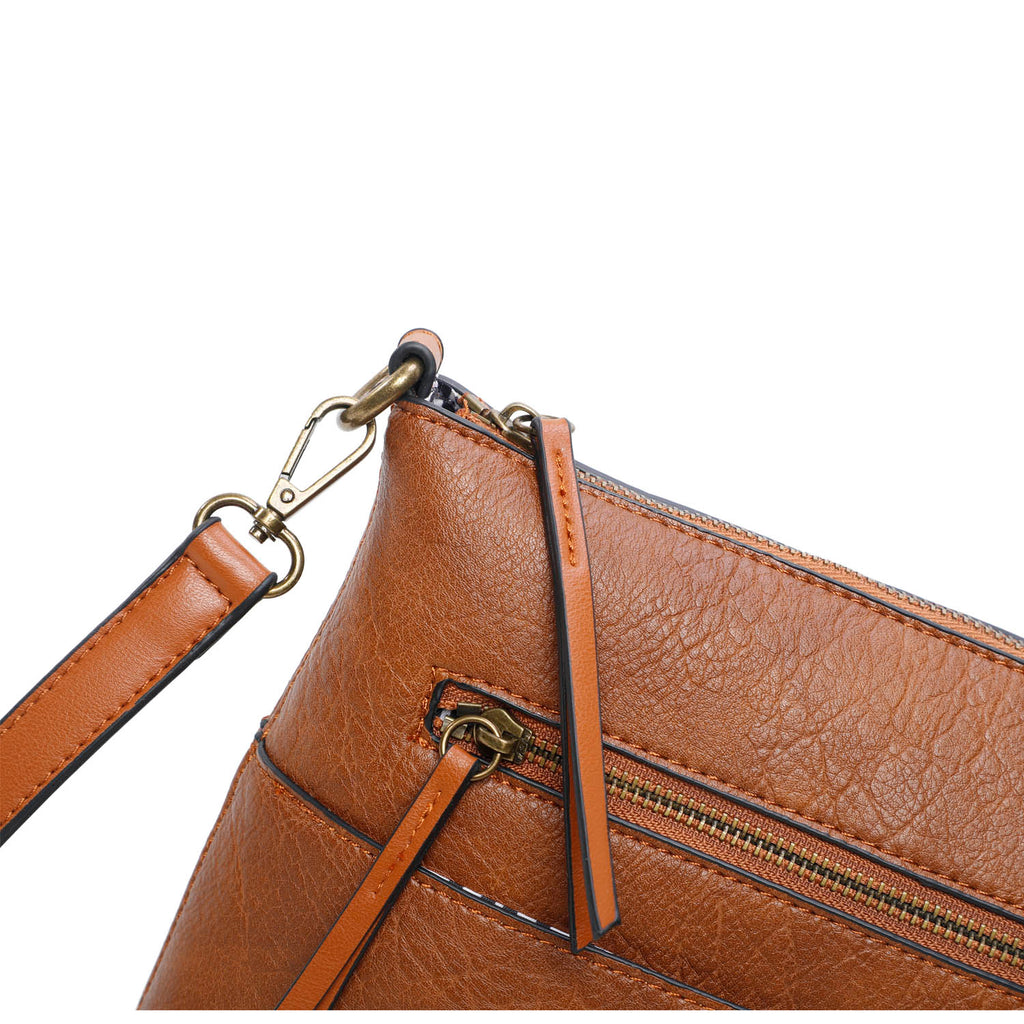 Zoe Two Tone Crossbody Brown