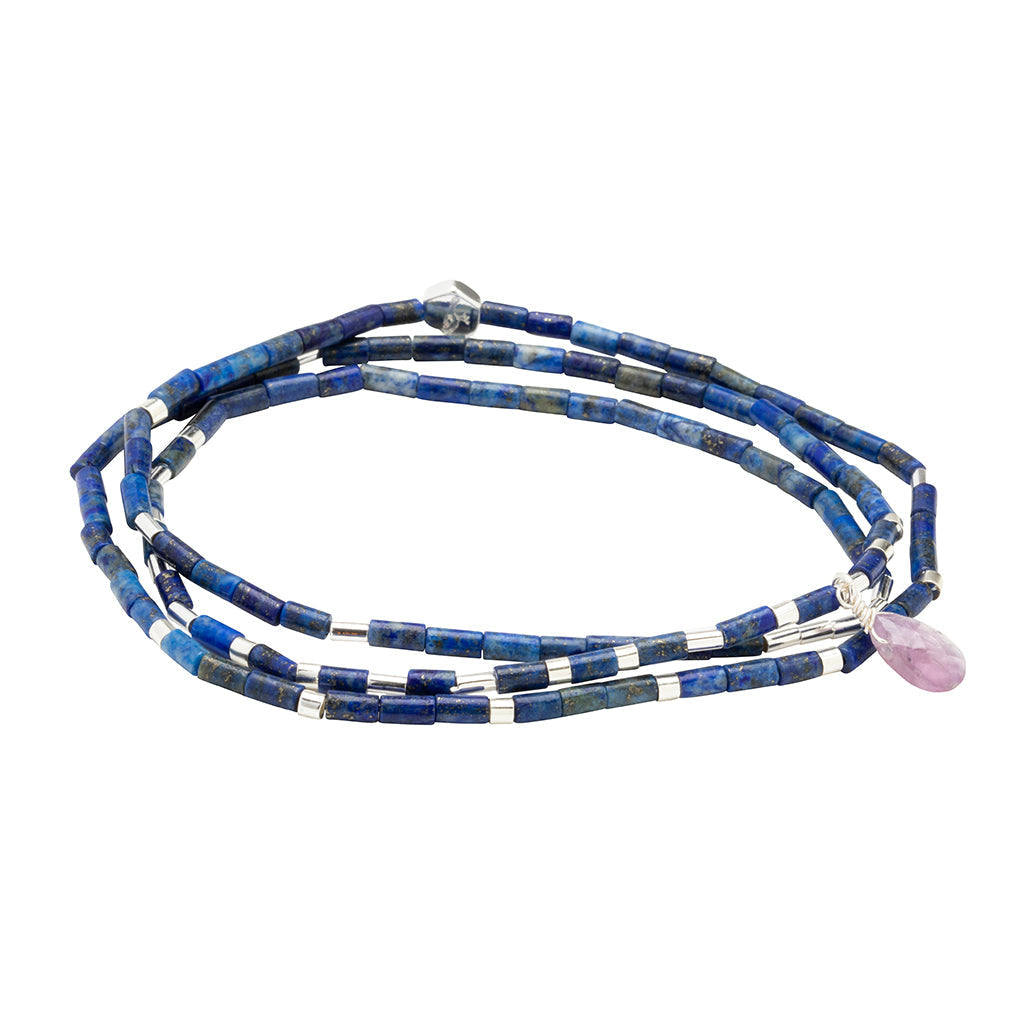 Clarity Lapis Silver Teardrop Wrap