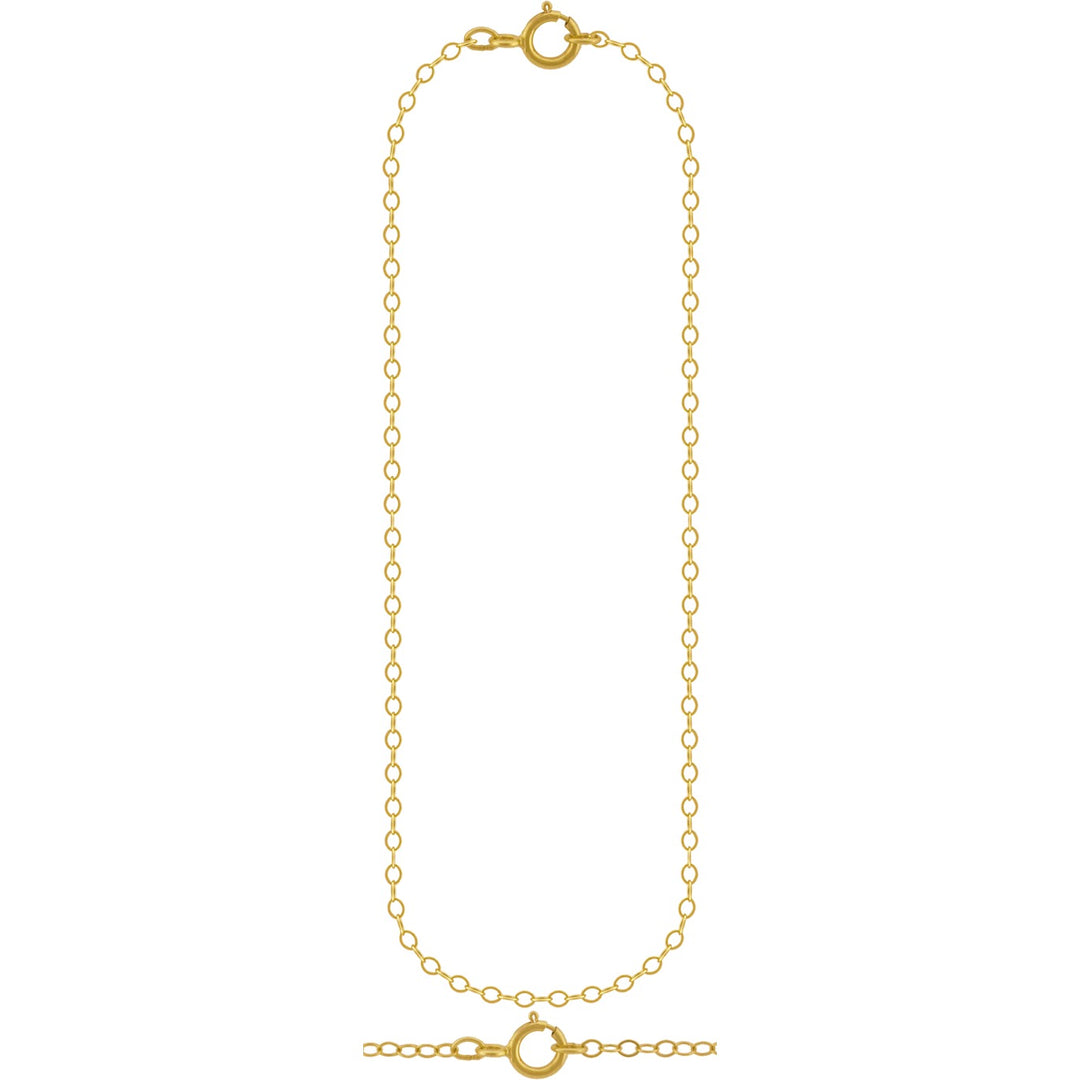 14K Gold Filled Chain - 16 Inch Delicate Cable Cha