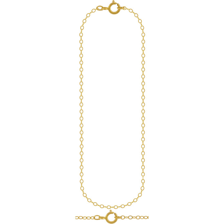 14K Gold Filled Chain - 18 Inch Delicate Cable Cha