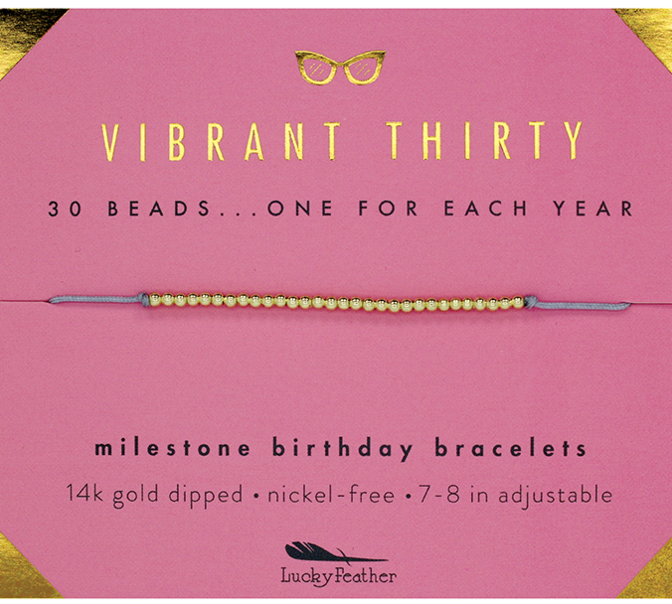 30th Birthday bracelet - Across The Way