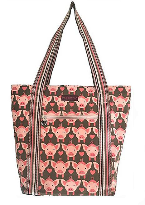 Striped Tote - Pig