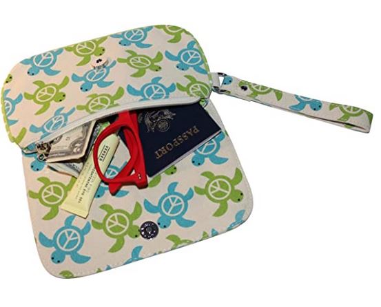 Large Wristlet Sea Turtle Print