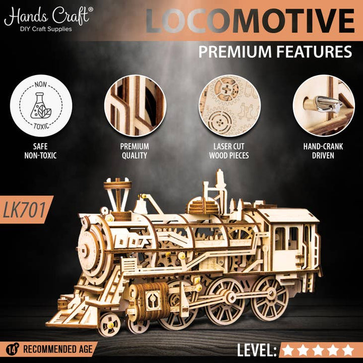 DIY Wooden Puzzle: Locomotive