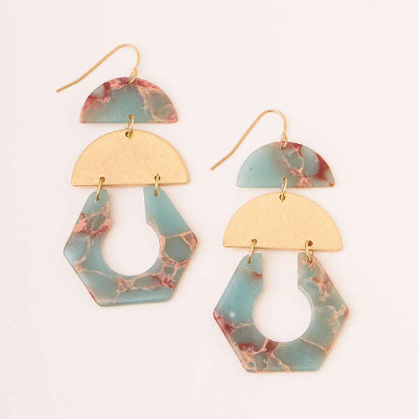 Stone Cutout Aqua Terra Gold