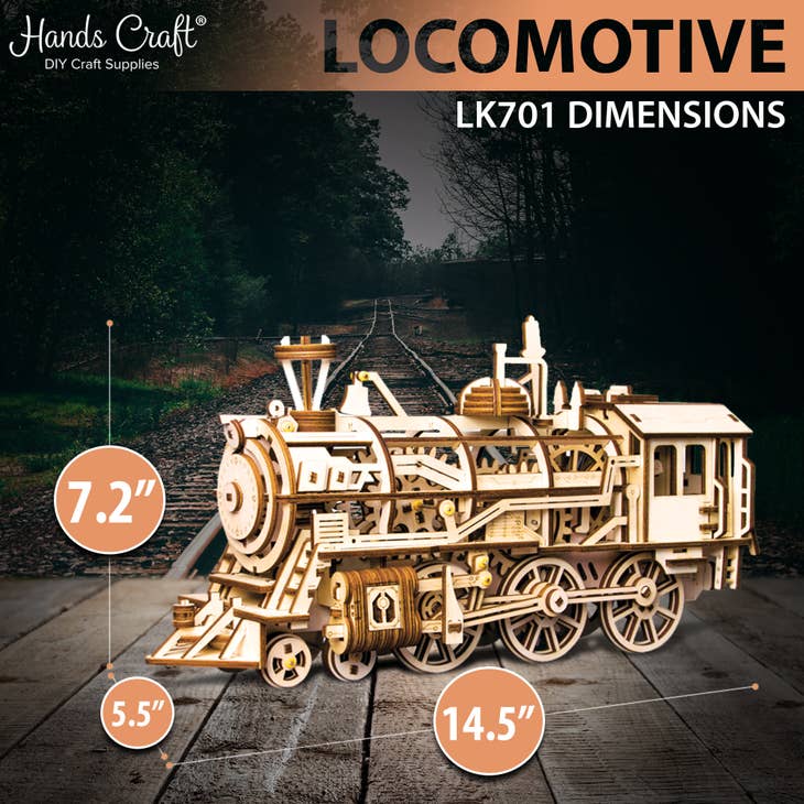 DIY Wooden Puzzle: Locomotive