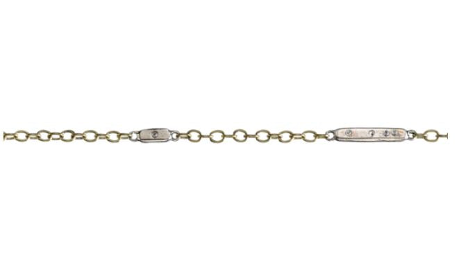 Bar Star Scatter Chain Brass 16in