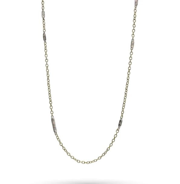 Bar Star Scatter Chain Brass 16in