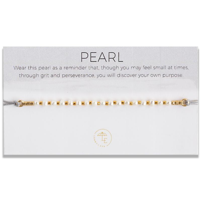 Lily Cord Bracelet, Pearl - Across The Way