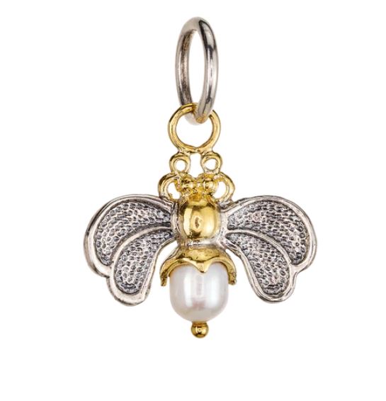 Crystal Honeypearl Bee Charm