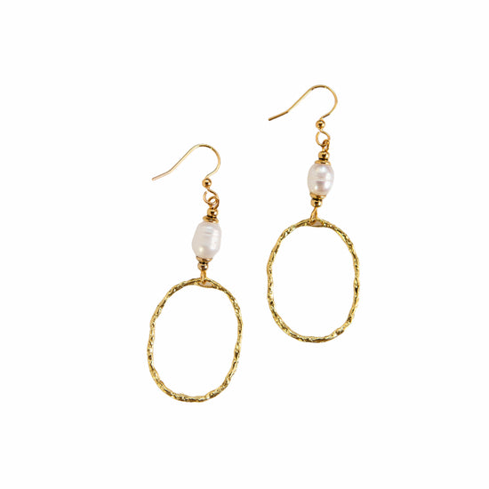 Free Form Pearl Earrings