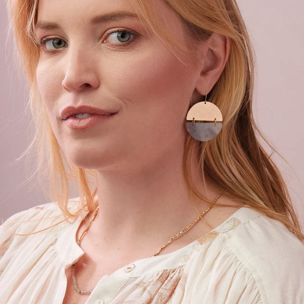 Full Moon Earring Labra/Gold