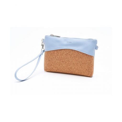 Nicole Wristlet - Smokey Blue and Cork - Across The Way