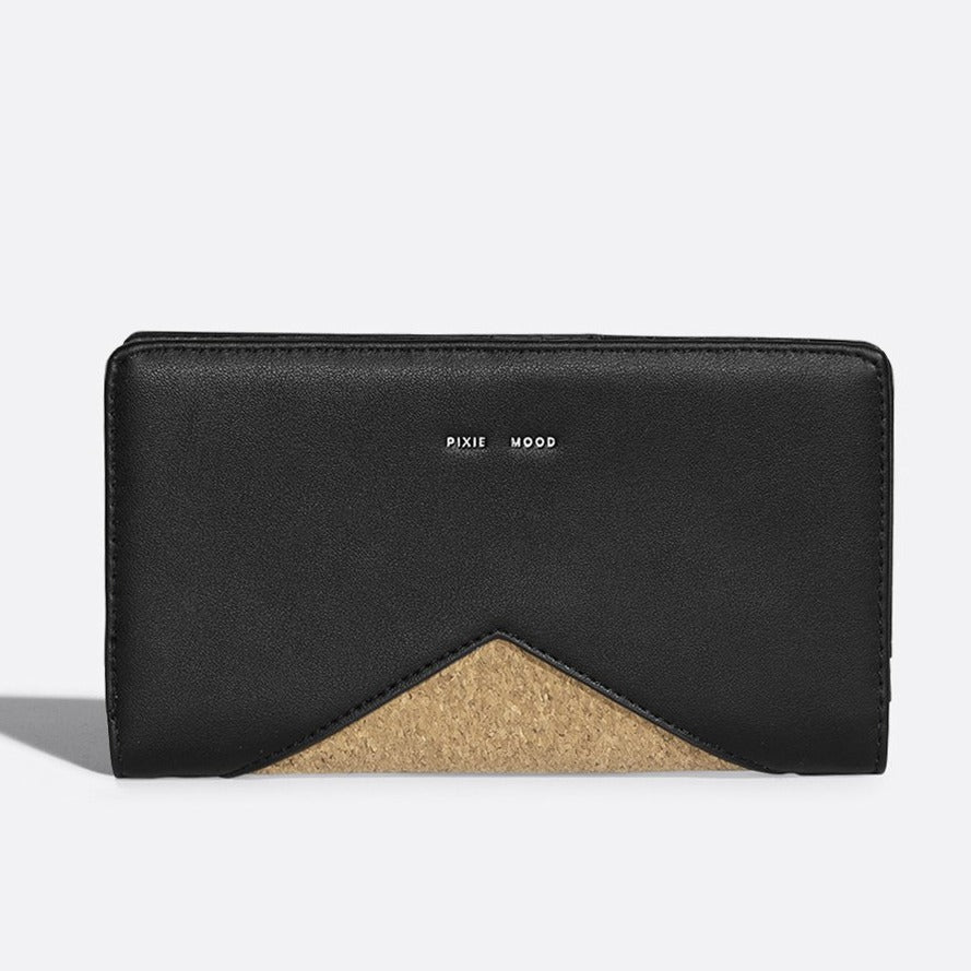 Sophie Wallet - Black / Cork