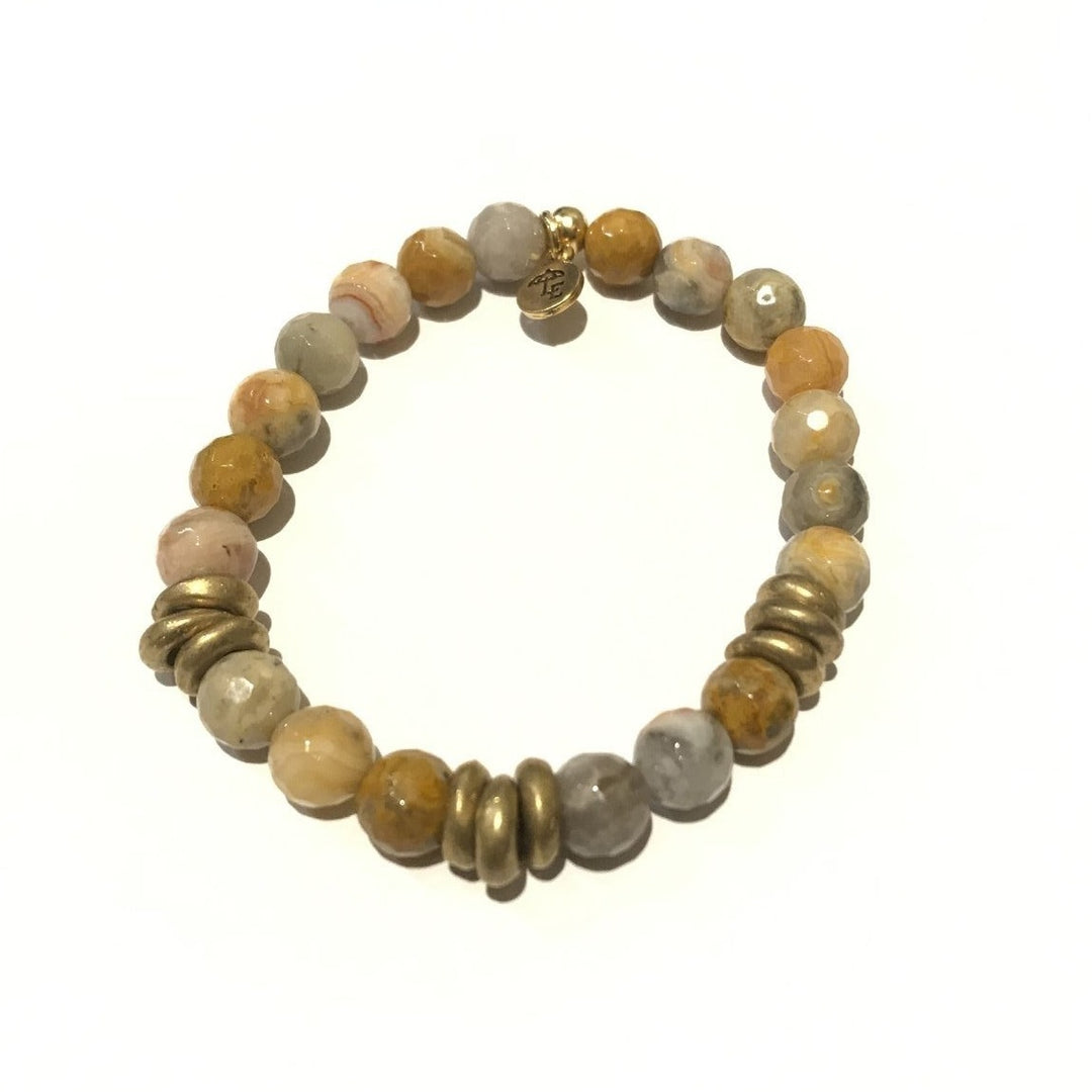 8mm Gemstone Bracelet - Mexican Agate