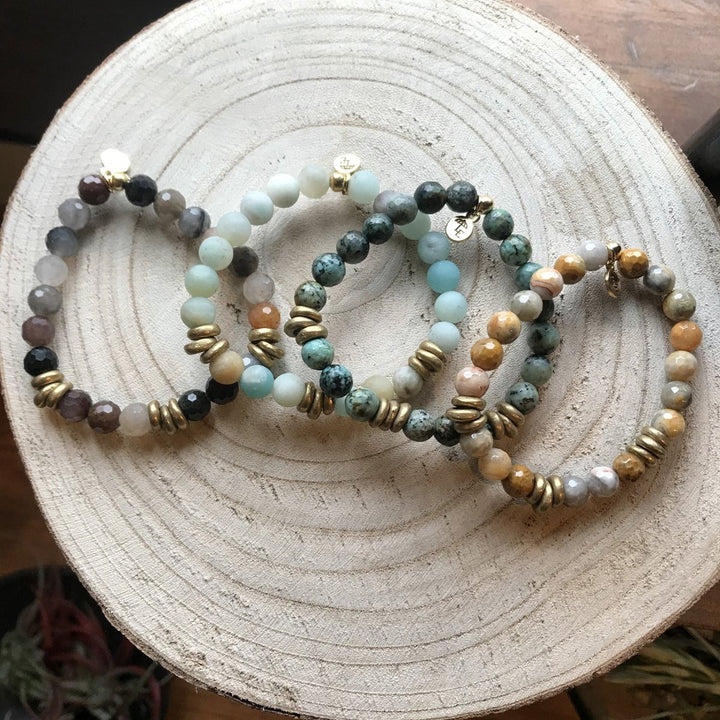 8mm Gemstone Bracelet - Fancy Jasper