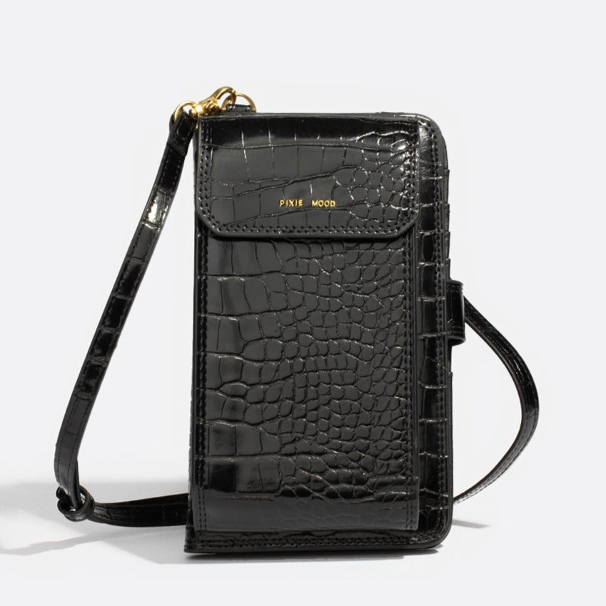 Rae Crossbody - Black Croc