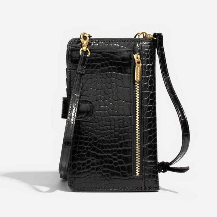 Rae Crossbody - Black Croc