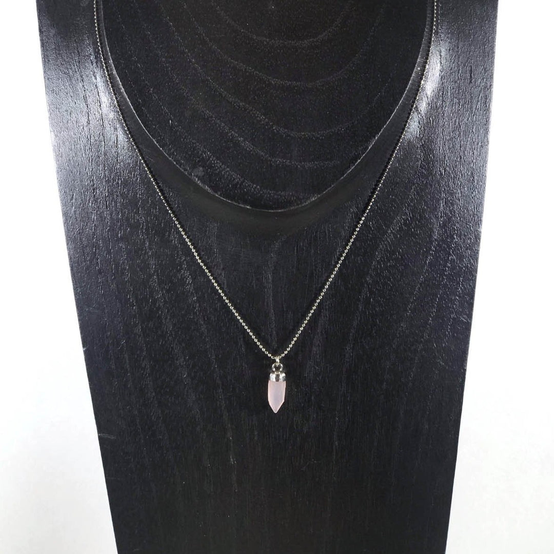 Spike Rose Quartz silver