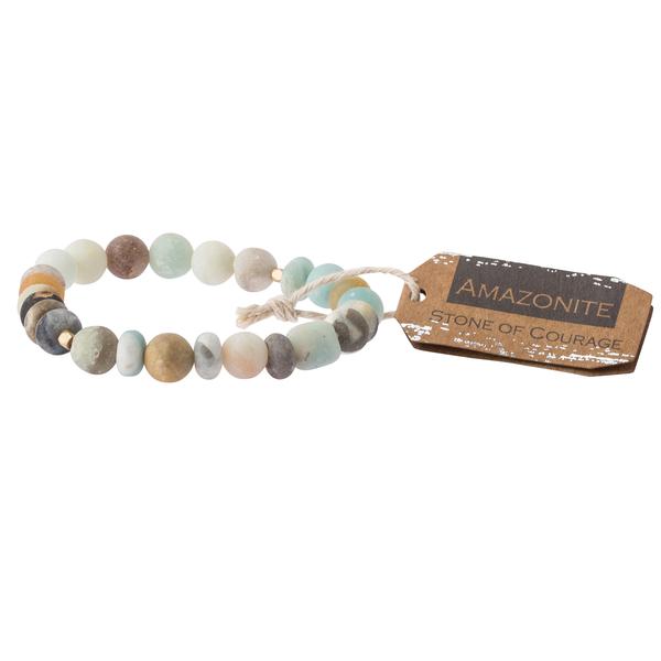 Amazonite Stone Stacking Bracelet - Across The Way