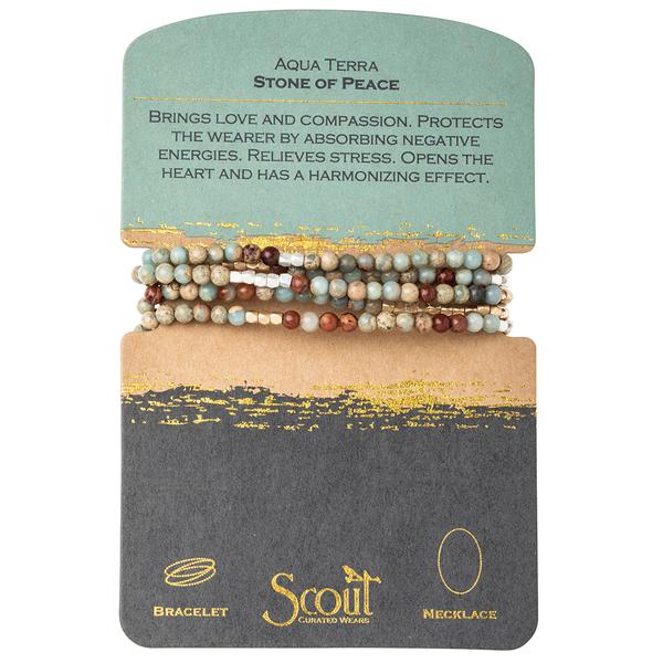 Stone Wrap aqua terra/gold silver - Across The Way