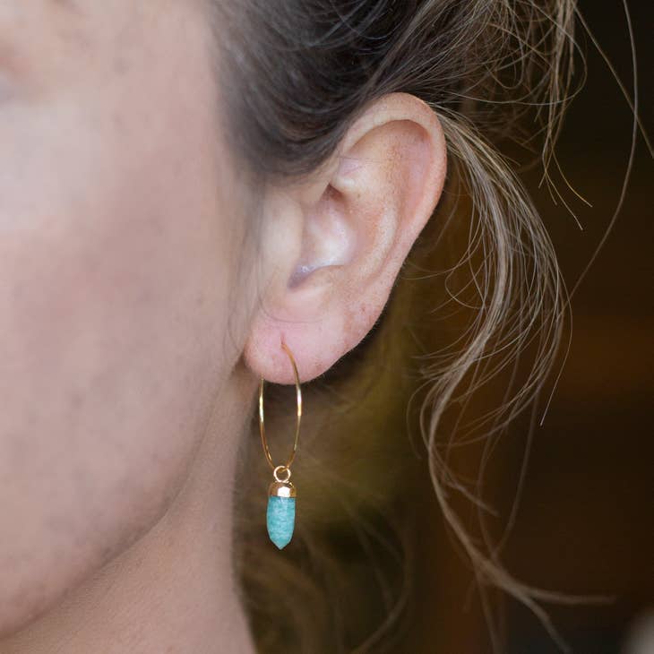 Berklee Earrings, Amazonite