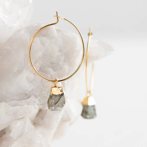 Bella Gemstone Earrings, Labordorite