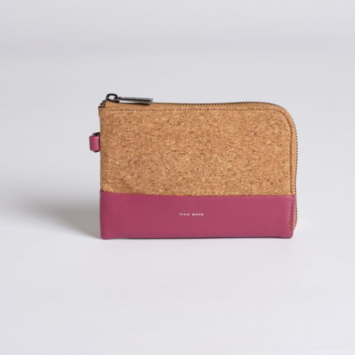 Cameron Cork Wristlet - Red Bean w Cork - Across The Way