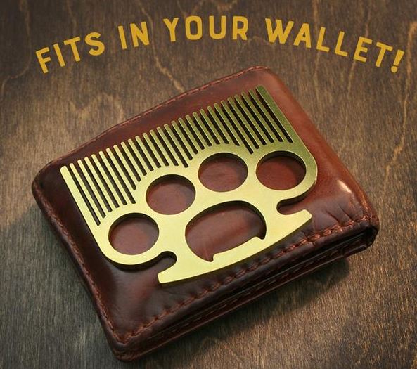 Brass Knuckle Pocket Comb