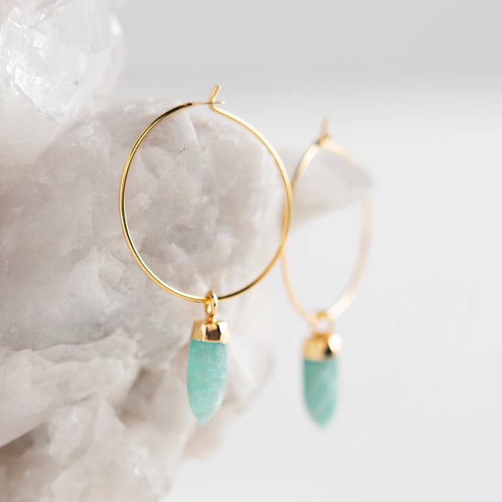 Berklee Earrings, Amazonite