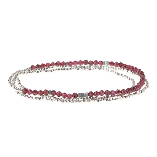 Garnet Silver Delicate Wrap - Across The Way