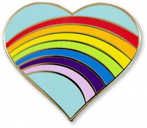 Rainbow Heart Pin