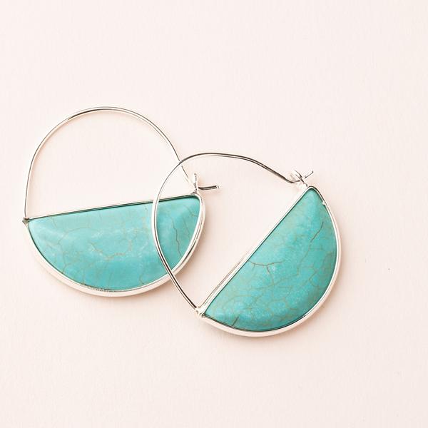 Hoop Earring Turq/Silver - Across The Way