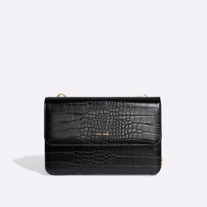 Jane 2-in-1 Wallet Purse - Black Croc