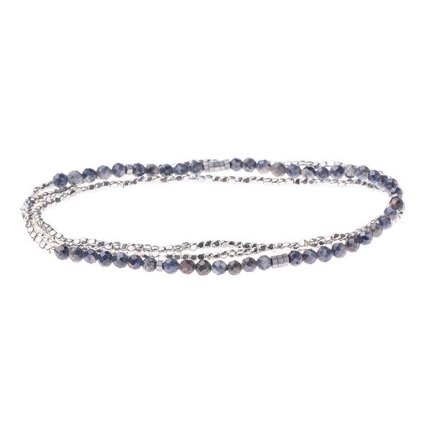 Iolite & Sunstone Silver Delicate Wrap - Across The Way