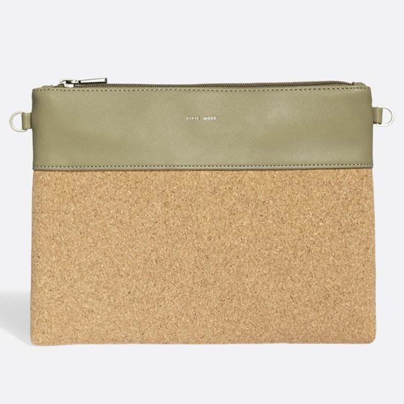 Nicole Pouch Large - Sage / Cork