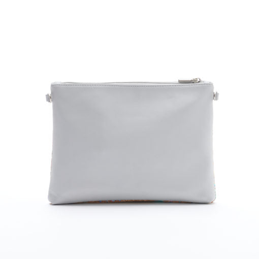 Nicole Pouch Large - Grey Metallic / Cork - Across The Way