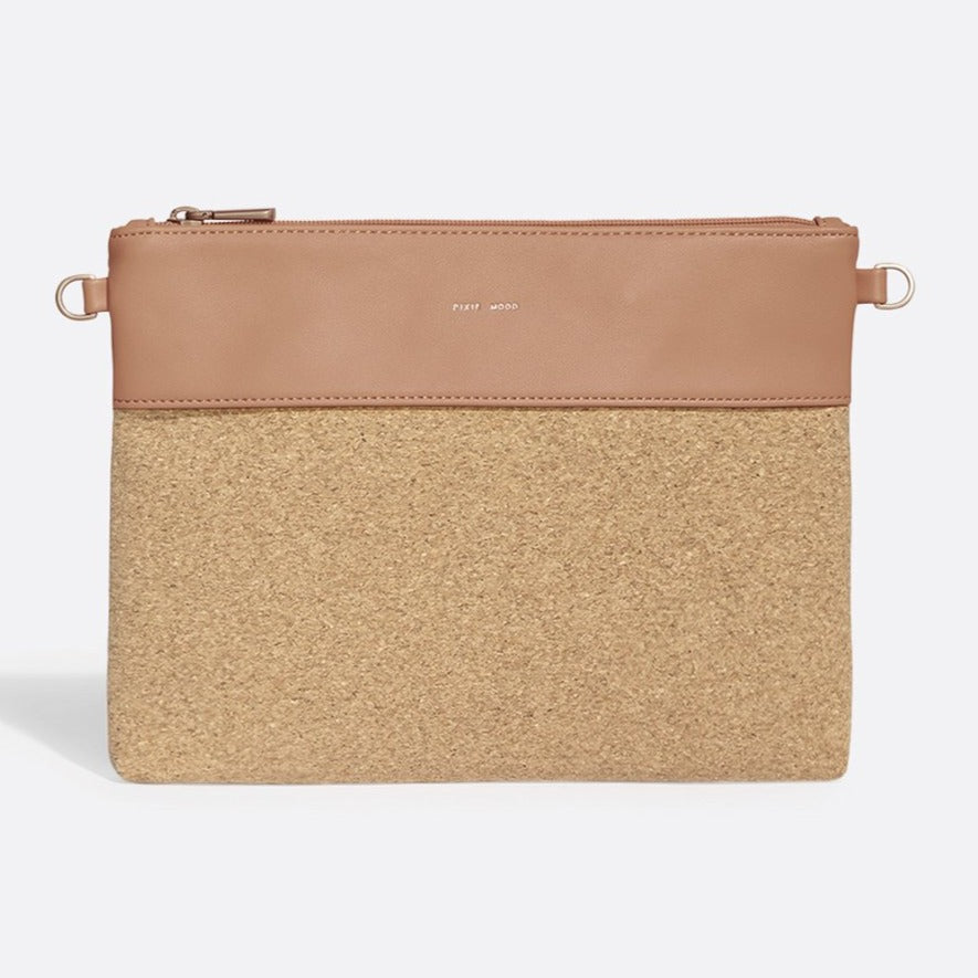 Nicole Pouch Large - Apricot / Cork