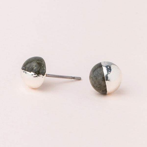 Stud Earring Labradorite/Silver - Across The Way